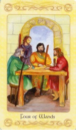Tarotkaart 'Vier van Staven'