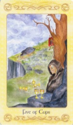 Tarotkaart 'Vijf van Kelken'