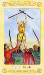 Tarotkaart 'Zes van Staven'