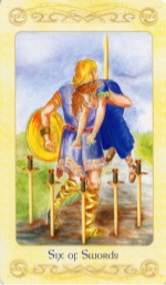 Tarotkaart 'Zes van Zwaarden'