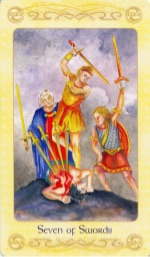 Tarotkaart 'Zeven van Zwaarden'