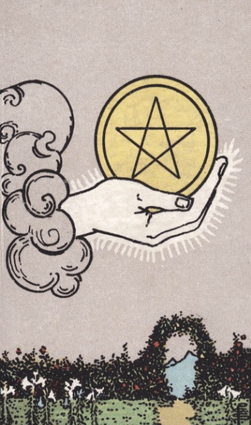 Tarotkaart 'Aas van Pentagrammen'