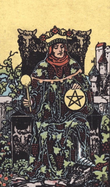 Tarotkaart 'Koning van Pentagrammen'
