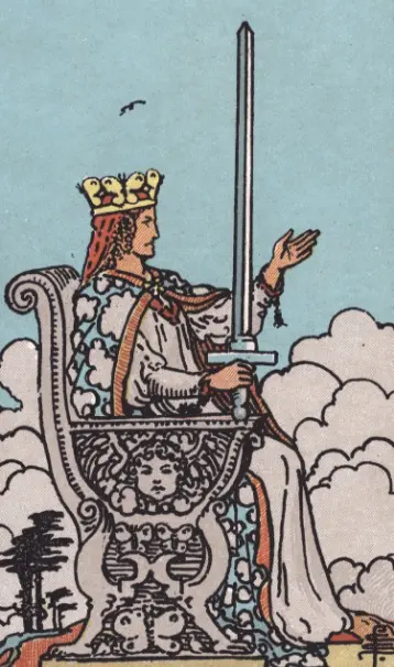 Tarotkaart 'Koningin van Zwaarden'