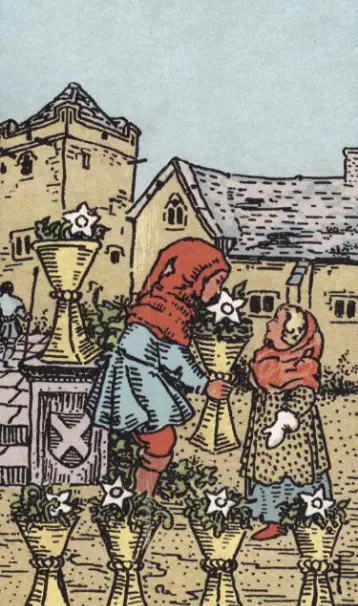 Tarotkaart 'Zes van Kelken'