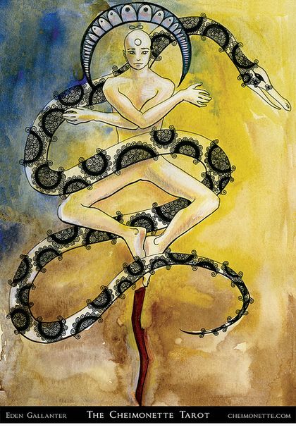 Tarotkaart 'Aas van Staven'
