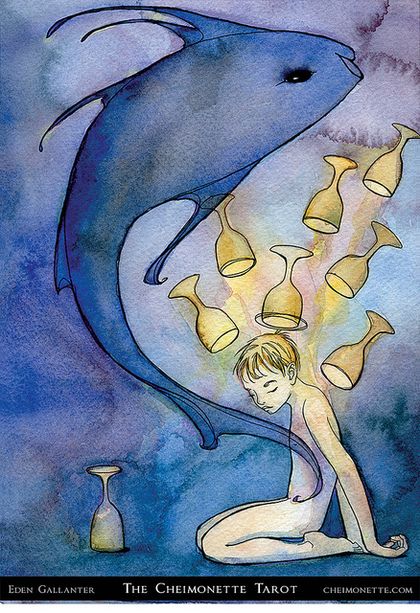 Tarotkaart 'Acht van Kelken'