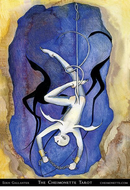 Tarotkaart 'De Gehangene'