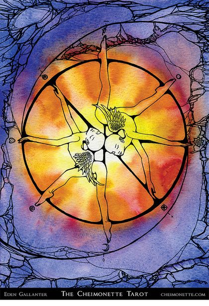 Tarotkaart 'Het Rad van Fortuin'