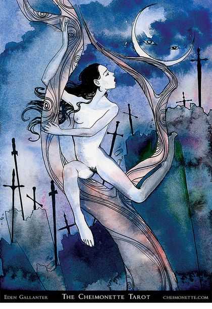 Tarotkaart 'Negen van Zwaarden'