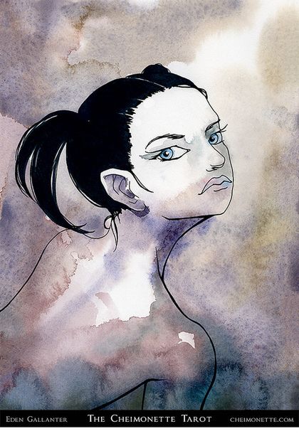 Tarotkaart 'Schildknaap van Zwaarden'