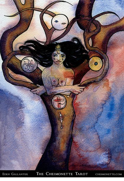 Tarotkaart 'Vier van Pentagrammen'