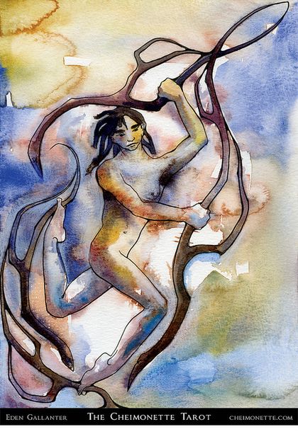 Tarotkaart 'Vier van Staven'