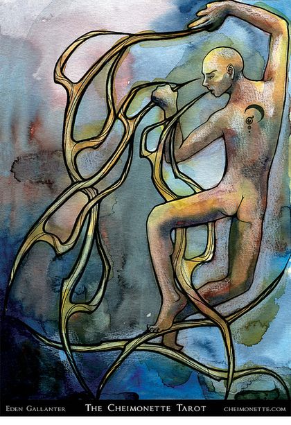 Tarotkaart 'Vijf van Staven'