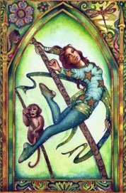 Tarotkaart 'Schildknaap van Pentagrammen'