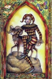 Tarotkaart 'Schildknaap van Staven'