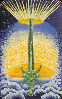 Tarotkaart 'Aas van Zwaarden'