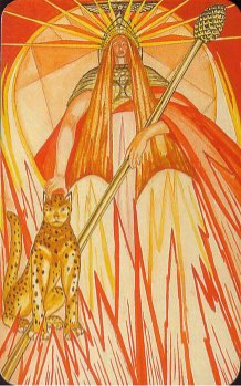 Tarotkaart 'Koningin van Staven'