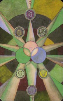 Tarotkaart 'Negen van Pentagrammen'