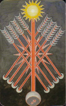 Tarotkaart 'Negen van Staven'