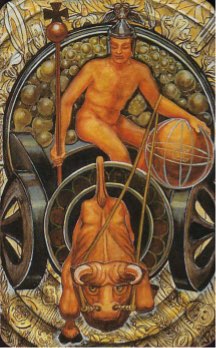 Tarotkaart 'Ridder van Pentagrammen'