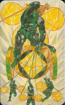 Tarotkaart 'Ridder van Zwaarden'