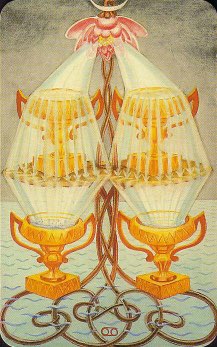 Tarotkaart 'Vier van Kelken'