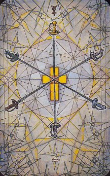 Tarotkaart 'Zes van Zwaarden'