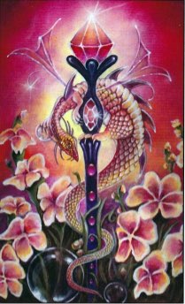 Tarotkaart 'Aas van Staven'