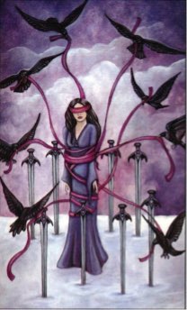 Tarotkaart 'Acht van Zwaarden'