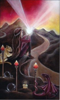 Tarotkaart 'Drie van Staven'