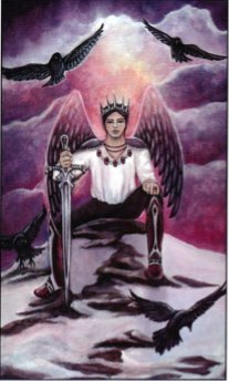 Tarotkaart 'Koning van Zwaarden'