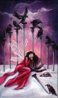 Tarotkaart 'Negen van Zwaarden'