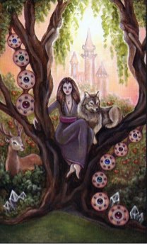 Tarotkaart 'Tien van Pentagrammen'