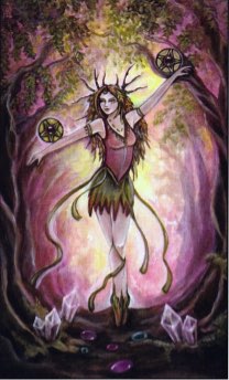 Tarotkaart 'Twee van Pentagrammen'