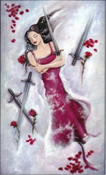 Tarotkaart 'Vier van Zwaarden'