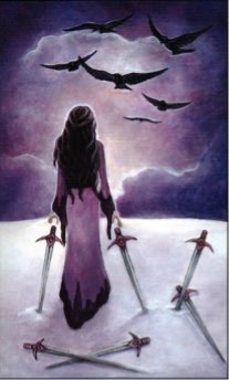 Tarotkaart 'Zes van Zwaarden'