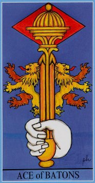 Tarotkaart 'Aas van Staven'