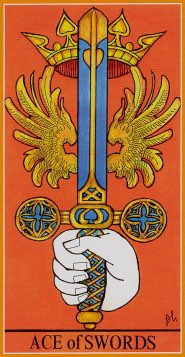 Tarotkaart 'Aas van Zwaarden'