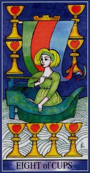 Tarotkaart 'Acht van Kelken'