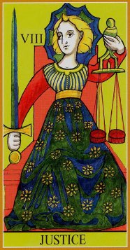 Tarotkaart 'Gerechtigheid'