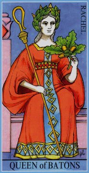 Tarotkaart 'Koningin van Staven'