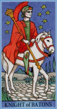 Tarotkaart 'Ridder van Staven'