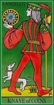 Tarotkaart 'Schildknaap van Pentagrammen'