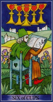 Tarotkaart 'Zes van Kelken'