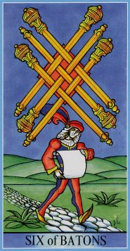 Tarotkaart 'Zes van Staven'