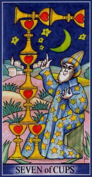 Tarotkaart 'Zeven van Kelken'