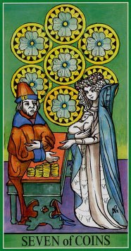 Tarotkaart 'Zeven van Pentagrammen'