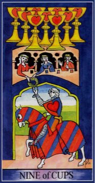 Tarotkaart 'Negen van Kelken'