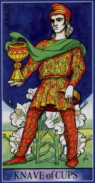 Tarotkaart 'Schildknaap van Kelken'